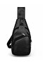 Men's Cross Shoulder Bag Leather Look Multi-Compartment Adjustable Strap Daily Body Bag – Black Tan Burgundy - 3