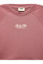 Long Sleeve Viscose Blend Ribbed Crew Neck Printed Sweatshirt - 3