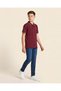 Senior Boys Brown Burgundy Polo T-Shirt - 2