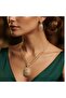 Elegant Golden-Tone Necklace & Matching Earrings Set for Women – Premium Jewellery Gift Set with Stylish Pendant Design & Jewellery Box - 3