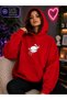 Women's Pearl Shell and Starfish Printed Hooded Kangaroo Pocket Cotton Casual Sweatshirt