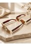 Set of 2 Brown Vintage 1 Piece Square and 1 Piece Oval Cut - 2