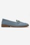 Genuine Leather Denim Blue Women's Buckle Detailed Ballerinas Andy - 3