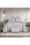 Quilted Pattern Comforter Set Grey