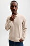 Men's Regular Fit Polo Neck Knit Sweater - Basic - 4