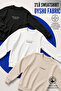 3 Pieces Men's Daily Trend Crew Neck Printed Sweatshirt