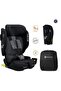 i-GENTO Compact Air Travel Car Seat,i-Size ECER129,Adjustable Headrest,Side Impact Protection,ISOFIX&Top Tether,Compact Foldable&Portable,Group1/2/3(9m to 12yrs,9-36 kg)-Black Grey - 2