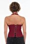 Women's Halter Neck Corset with Lace Detail Design - 4