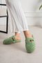 Women's Plush House Slippers with Buckle, Soft Furry, Silent Sole, Winter Slippers - 2