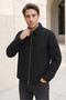 Men's Relax Fit Premium Jacket Cashmere Coat - Black