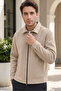 Men's Relax Fit Premium Jacket Cashmere Coat - Cream - 3