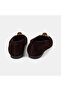 Women's Bitter Brown Suede Ballerinas with Natural Stone Accessories - 5