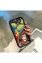 Black Silicone Case Compatible with iPhone 7 Plus/8 Plus Shockproof Camera Protected Cartoon