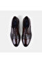 Men's Brown Lace-Up Double Textured Leather Groom Shoes - 6