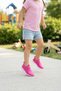 C051.001 Fuchsia 3-6 Years Old Children's Comfortable Laceless Sports Shoes Daily Sneaker - 5
