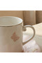 Butterfly Embossed Porcelain Cup and Saucer Set - 220 ml - 3