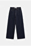 Women's Indigo Selvedge 7W6-50 Straight Fit Belt Detailed Denim Jeans - 3