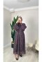 Hazel Chiffon Dress with Gathered Sleeves - 4