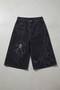 Black Gothic Spider Wodak Y2K Unisex Baggy Shorts