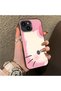 iPhone 14 Plus/15 Plus Compatible Hard Acrylic Back Silicone Edge Lens Protection Kitty Case - 2