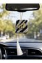 Zebra Patterned Stone Rearview Mirror Ornament with Allah Written on It – Car Accessory with Gold-Colored Tassels - 2