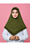 Ladies Button Front Hijab with Ruffle Trim – Elegant Modest Headscarf for Women