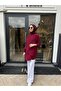 39017 Stitch Detail Women's Tunic Claret Red - 5