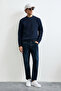 Logan Men's Sweatshirt Navy Blue - 5