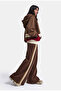 Women's Coffee W6-16 Top Sweatshirt Fleece Bottom Sweatpants 2-Piece Design Set - 4