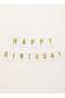 Happy Birthday Letter Banner with Hanging Ribbon for Birthday Party Decoration | White