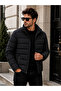 2 Pieces Men's Quilted Inflatable Coat Jacket + 100 ml Perfume Gift, Zippered Double Pockets, Daily Winter Wear - 3