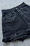 Black Ripped Detailed Y2K Denim Shorts - 2