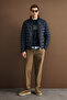 Lukas Goose Feather Men's Coat Navy Blue