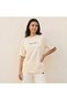 WOMEN PIPING COTTON TEE