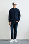 Logan Men's Sweatshirt Navy Blue - 4