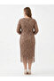 ELBİSE 8234 - KAHVE - 3