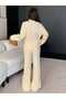 Hair Braid Double Set High Neck Sweater and Straight-Leg Pants - 4