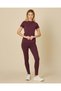 Women Burgundy Full Length Leggings - 2