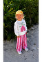 Girl's Top Circus Printed Sweatshirt with Striped Star Detail Bottom and Top Set - 3