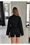 Stand Collar Buttoned Double-Breasted Trench Jacket - 3