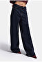 Women's Indigo Selvedge 7W6-50 Straight Fit Belt Detailed Denim Jeans - 2