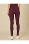Women Burgundy Full Length Leggings - 3