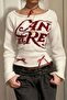 White Lana Del Rey Bowknot Y2K Knitwear Sweater