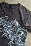 Black Silver Dragon Grafitti Harajuku Y2K Unisex T-Shirt - 4