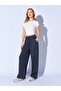 Women's Smoked Front Pleated Tie-Up Wide Leg Sweatpants - 3