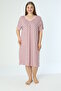 Women's Plus Size Polka Dot V-Neck Short Sleeve Viscose Nightgown 12156 - 3