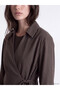 Sparkling Choices from Shining Store Shirt Roba Collar Double Breasted Tailored Tie-Up Blouse - 4