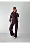 Women's Modal Zippered High Collar Drawstring Tracksuit Set