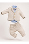 Baby Boy Cotton Bodysuit, Jacket, Bow Tie Suit - 3