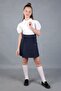 Girl's Pleated Skirt with Button Detail - 3
